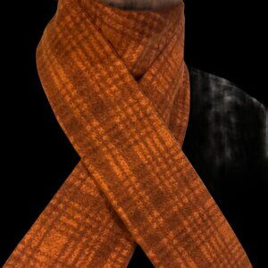 WARM FLANNEL WINTER Shaped Equestrian Fox Hunting Stock Tie Tattersall Plaid